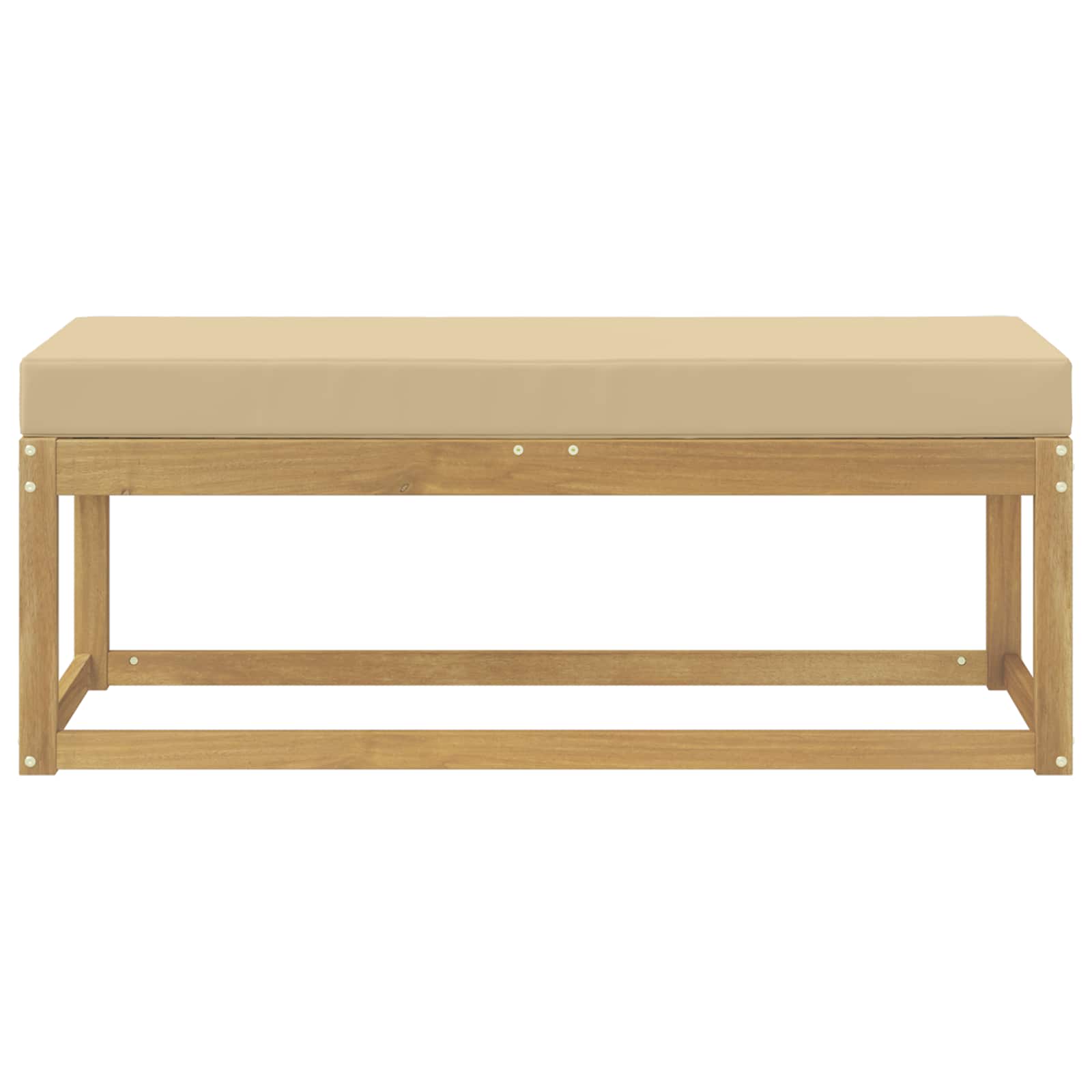 Panca da esterno con cuscino Bianco 115 x 43 x 45 cm | homemem39