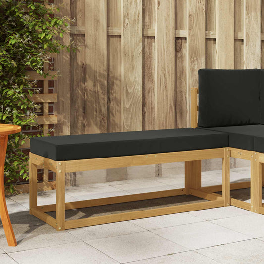 Panca da esterno con cuscino Bianco 115 x 43 x 45 cm