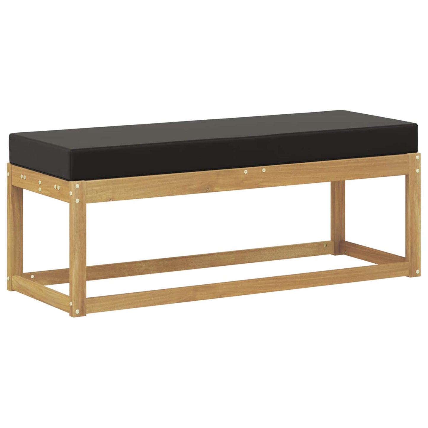 Panca da esterno con cuscino Bianco 115 x 43 x 45 cm