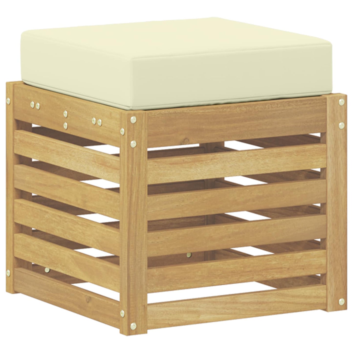 Panca da esterno con cuscino Bianco 43 x 43 x 45 cm | homemem39