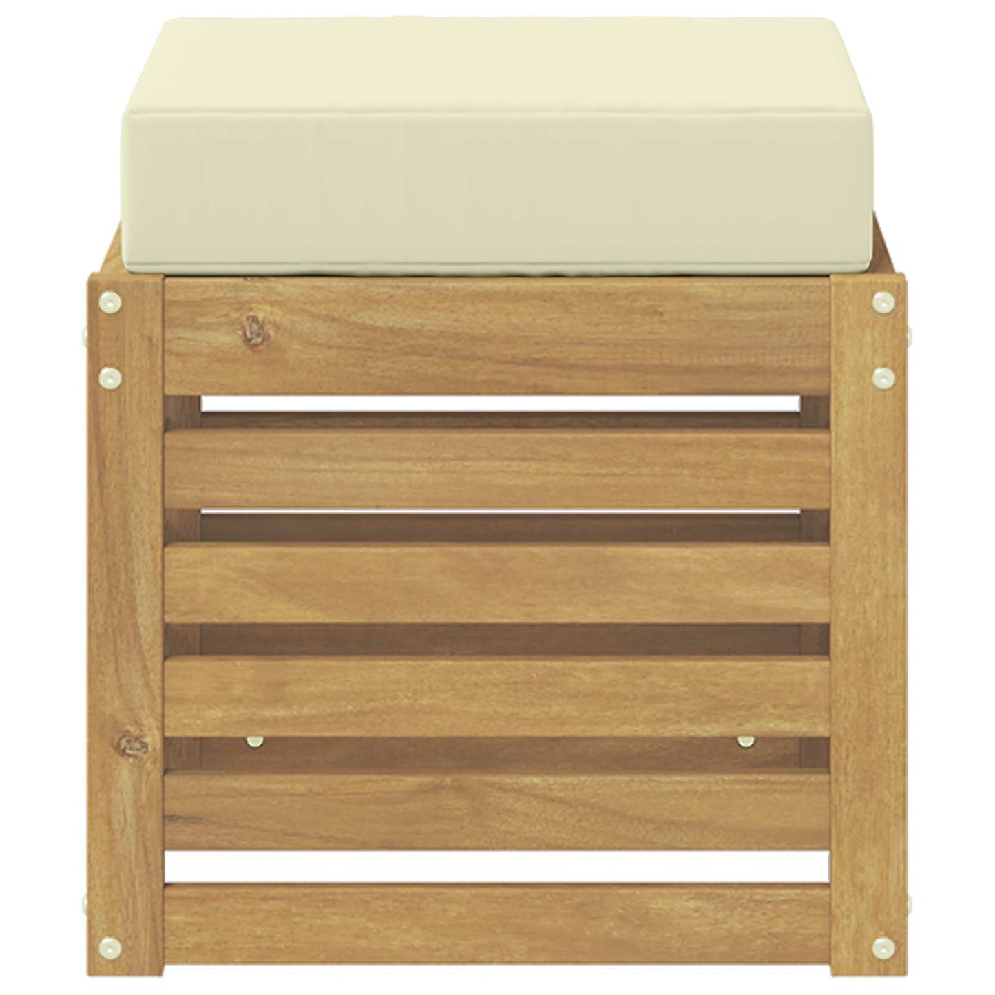 Panca da esterno con cuscino Bianco 43 x 43 x 45 cm | homemem39