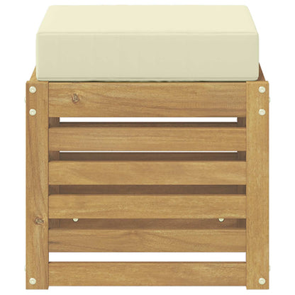 Panca da esterno con cuscino Bianco 43 x 43 x 45 cm | homemem39