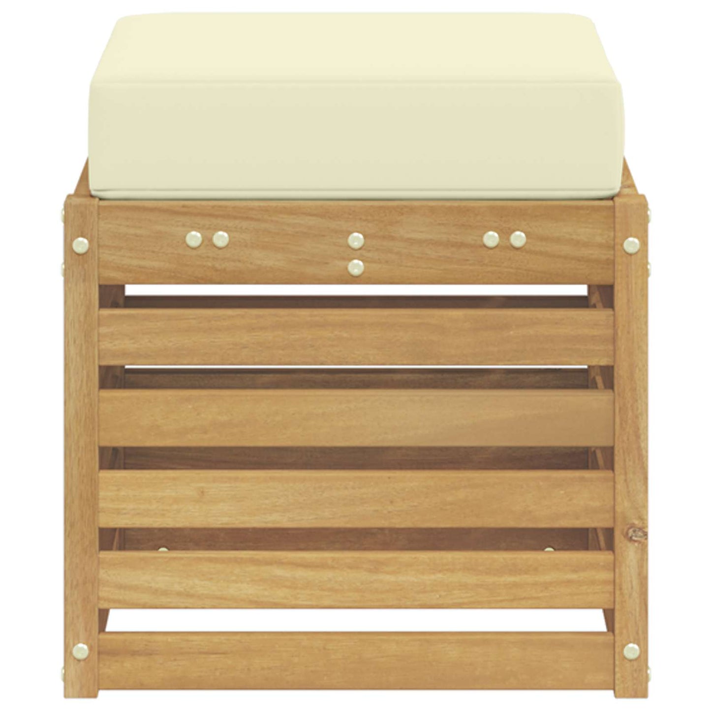 Panca da esterno con cuscino Bianco 43 x 43 x 45 cm | homemem39
