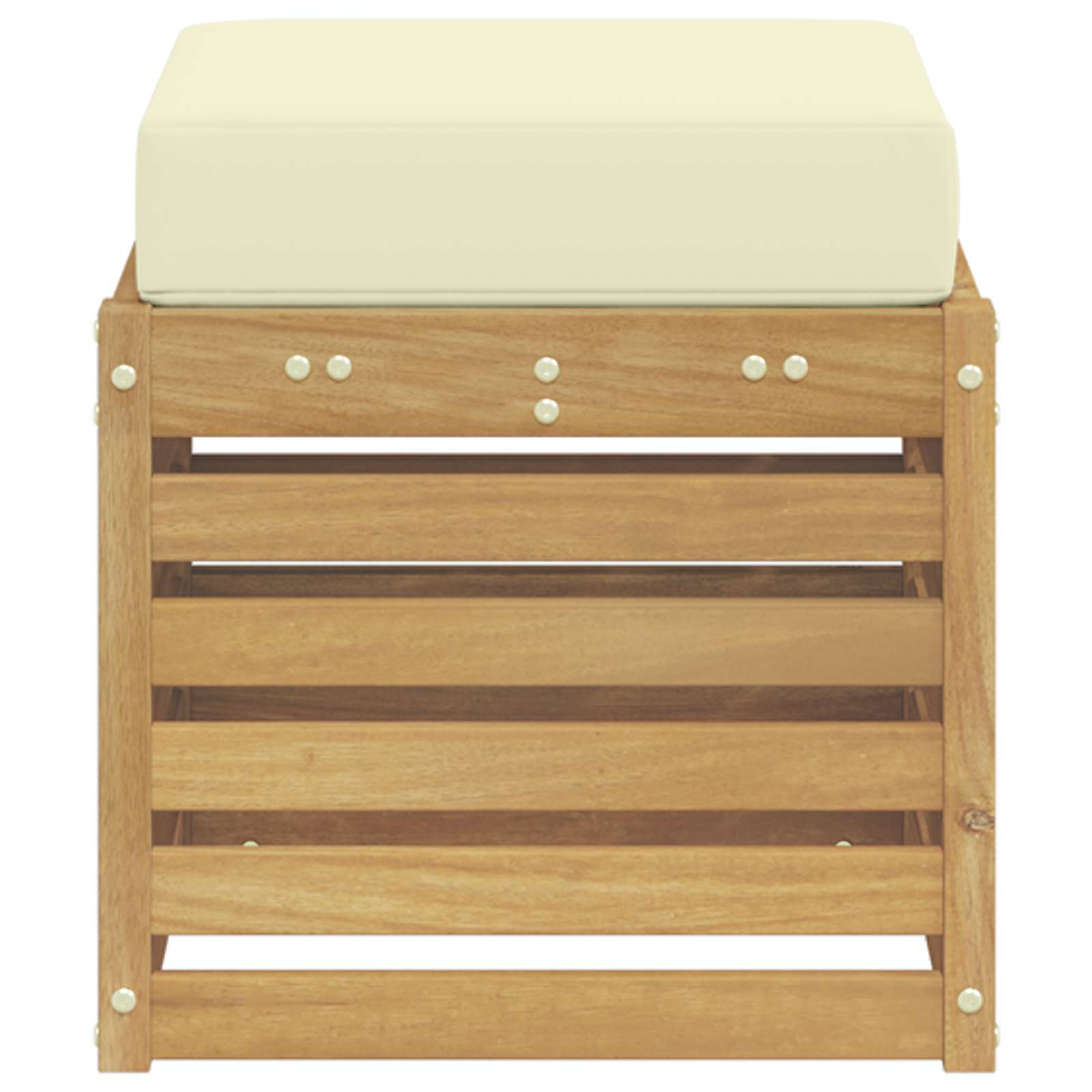 Panca da esterno con cuscino Bianco 43 x 43 x 45 cm | homemem39