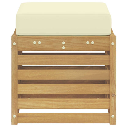 Panca da esterno con cuscino Bianco 43 x 43 x 45 cm | homemem39