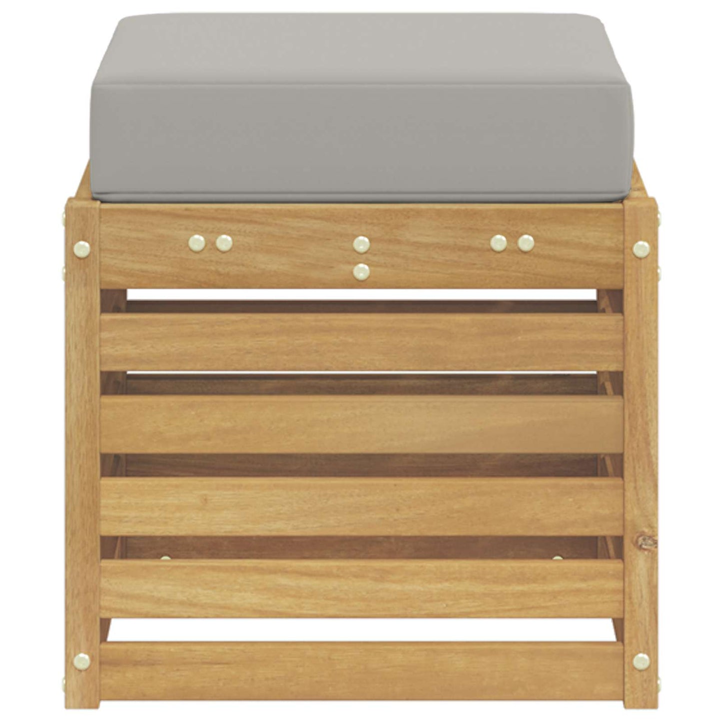 Panca da esterno con cuscino Bianco 43 x 43 x 45 cm