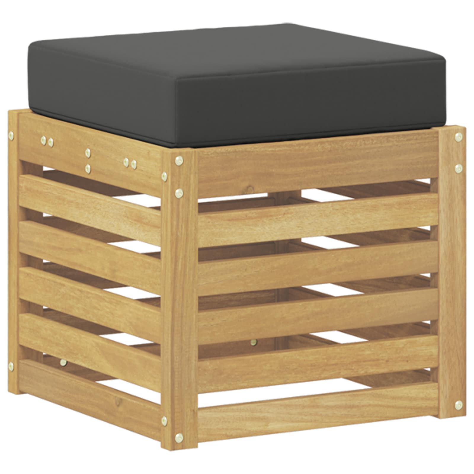 Panca da esterno con cuscino Bianco 43 x 43 x 45 cm | homemem39