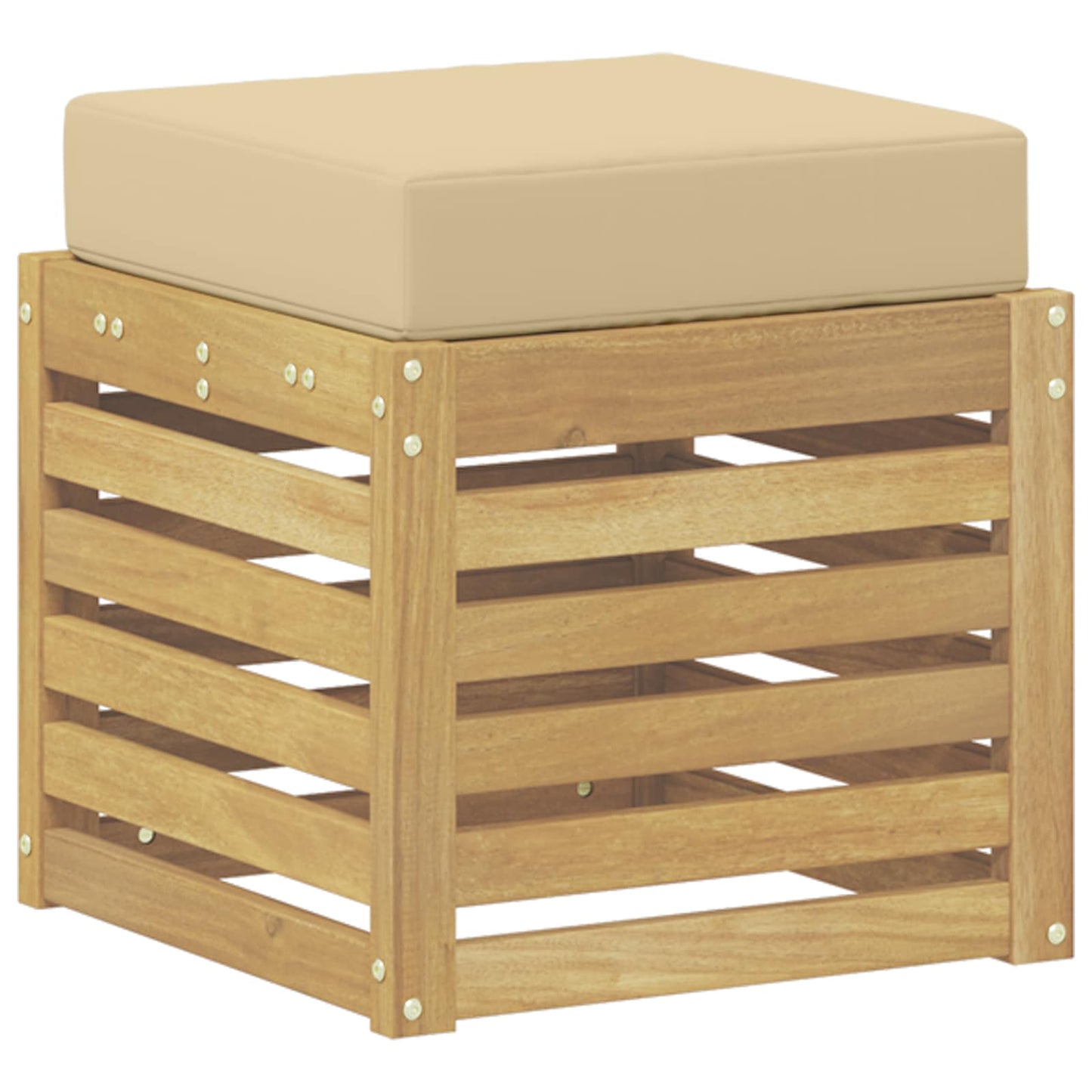 Panca da esterno con cuscino Bianco 43 x 43 x 45 cm | homemem39