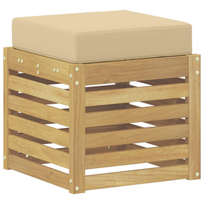 Panca da esterno con cuscino Bianco 43 x 43 x 45 cm | homemem39