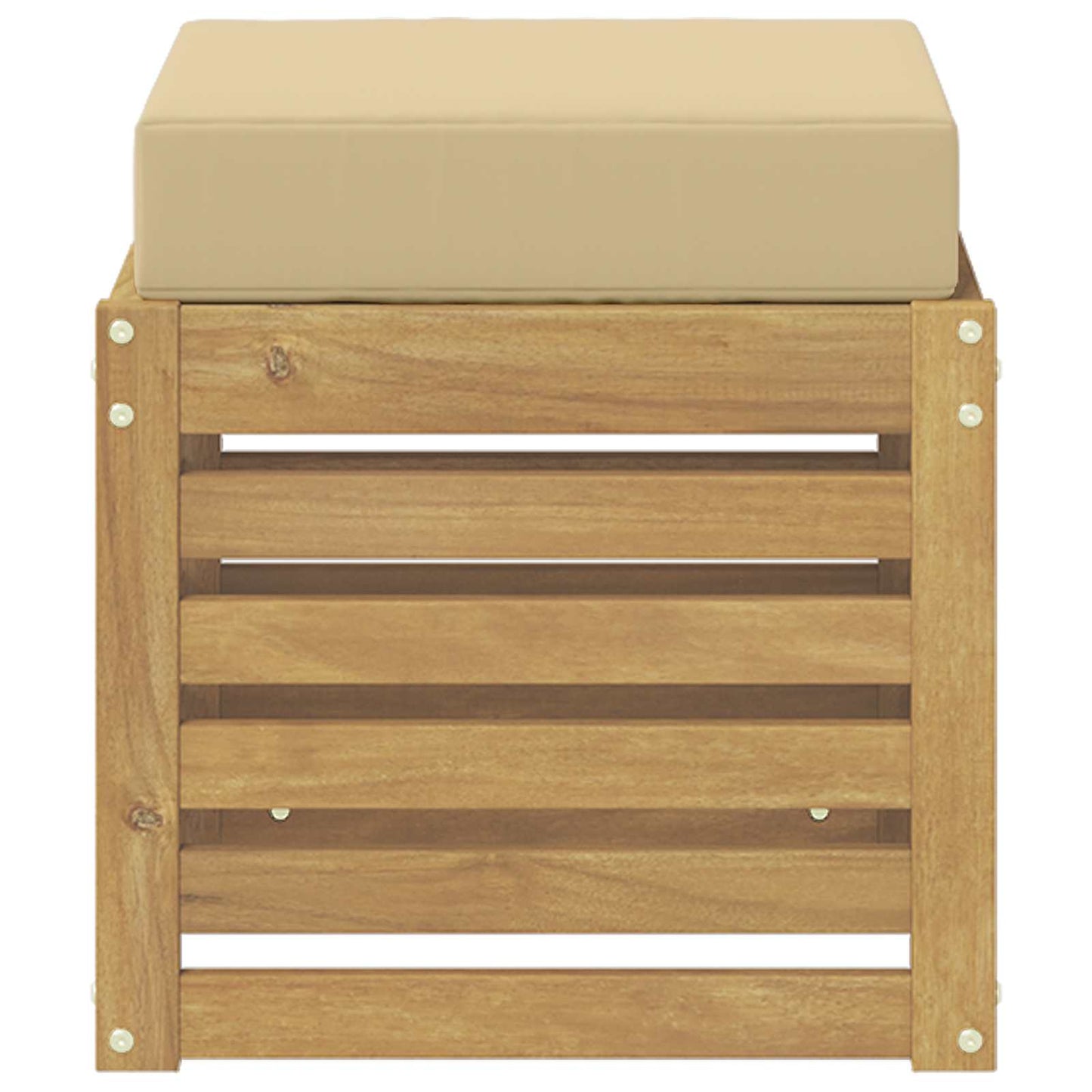 Panca da esterno con cuscino Bianco 43 x 43 x 45 cm | homemem39