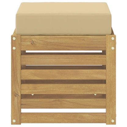 Panca da esterno con cuscino Bianco 43 x 43 x 45 cm | homemem39
