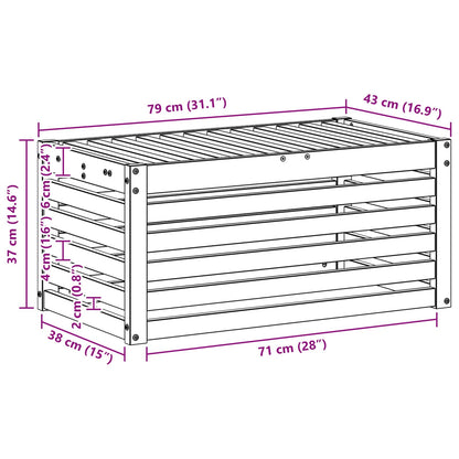 Panca da esterno Bianco 79 x 43 x 37 cm | homemem39