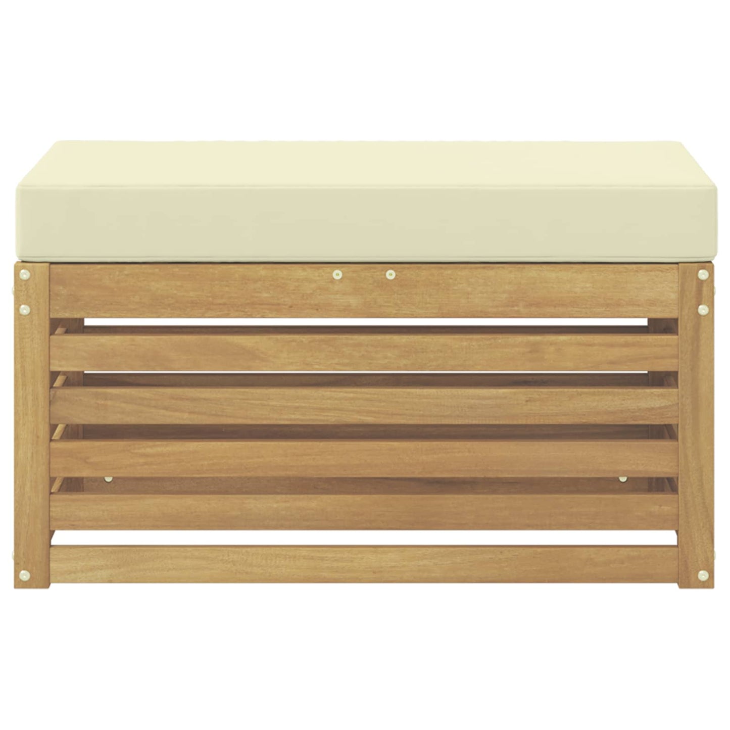 Panca da esterno con cuscino Bianco 80 x 43 x 45 cm | homemem39
