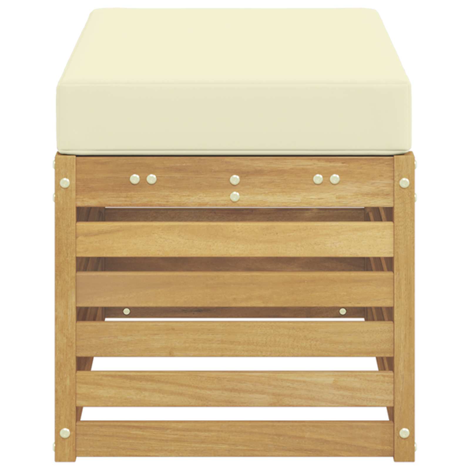 Panca da esterno con cuscino Bianco 80 x 43 x 45 cm | homemem39