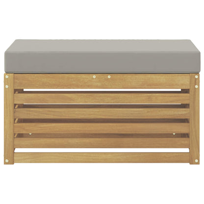 Panca da esterno con cuscino Bianco 80 x 43 x 45 cm