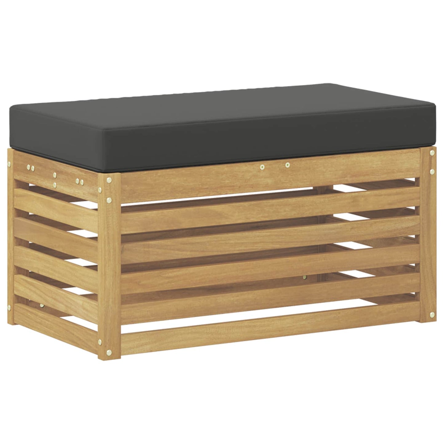 Panca da esterno con cuscino Bianco 80 x 43 x 45 cm | homemem39