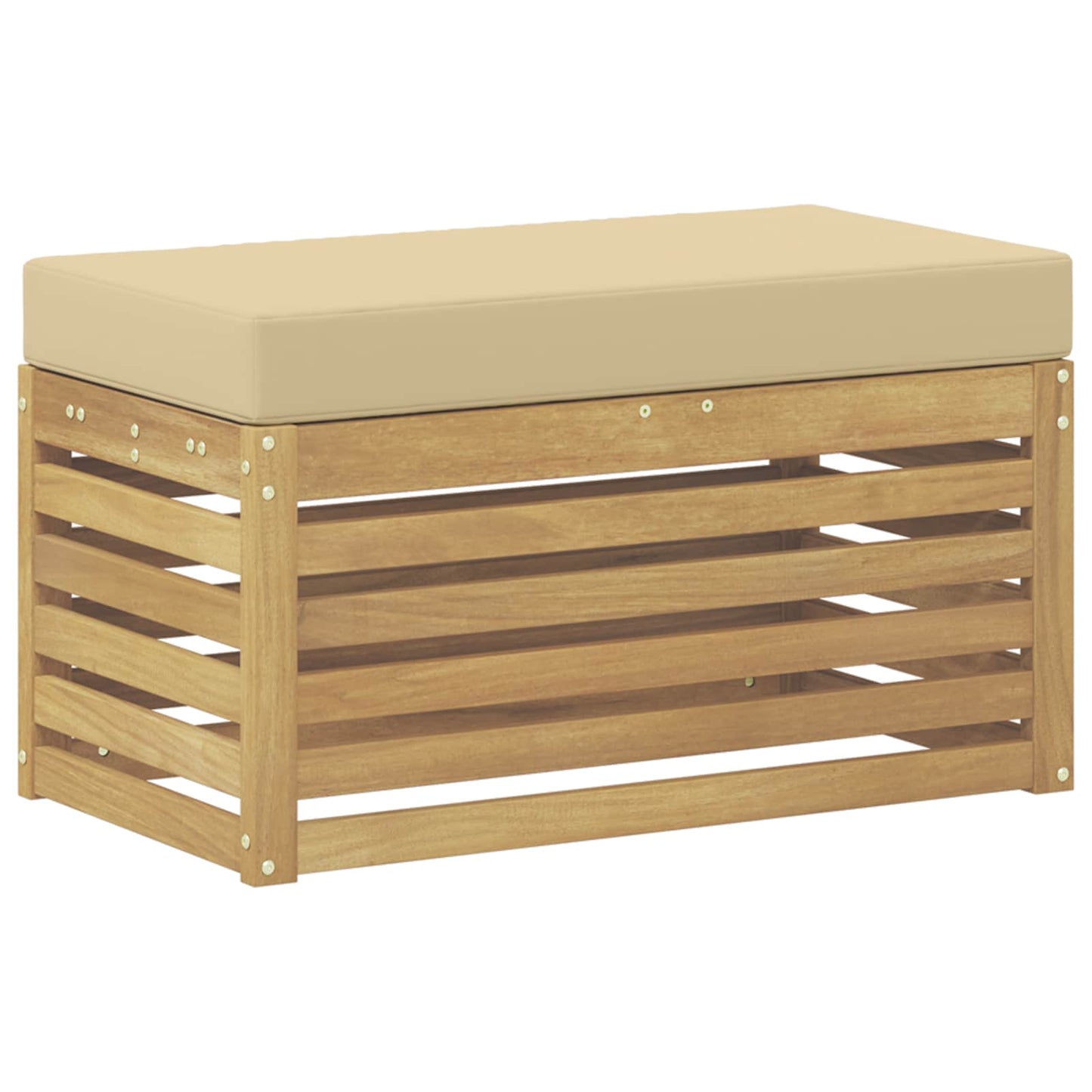 Panca da esterno con cuscino Bianco 80 x 43 x 45 cm | homemem39