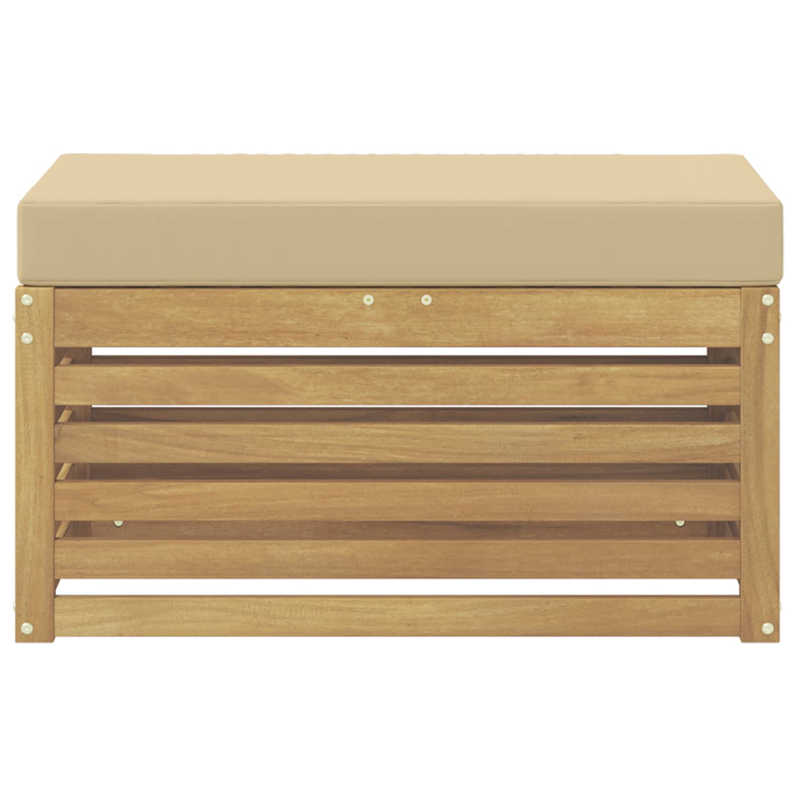 Panca da esterno con cuscino Bianco 80 x 43 x 45 cm | homemem39