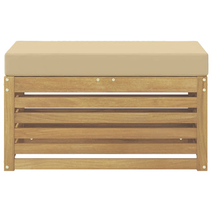 Panca da esterno con cuscino Bianco 80 x 43 x 45 cm | homemem39
