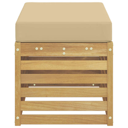 Panca da esterno con cuscino Bianco 80 x 43 x 45 cm | homemem39