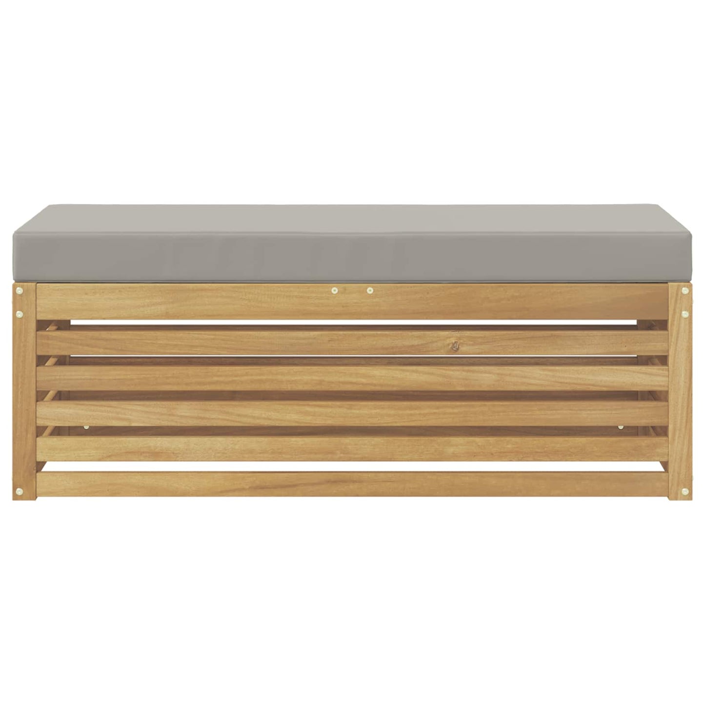 Panca da esterno con cuscino Bianco 115 x 43 x 45 cm