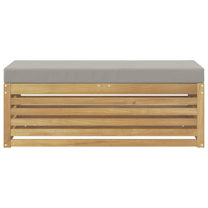 Panca da esterno con cuscino Bianco 115 x 43 x 45 cm
