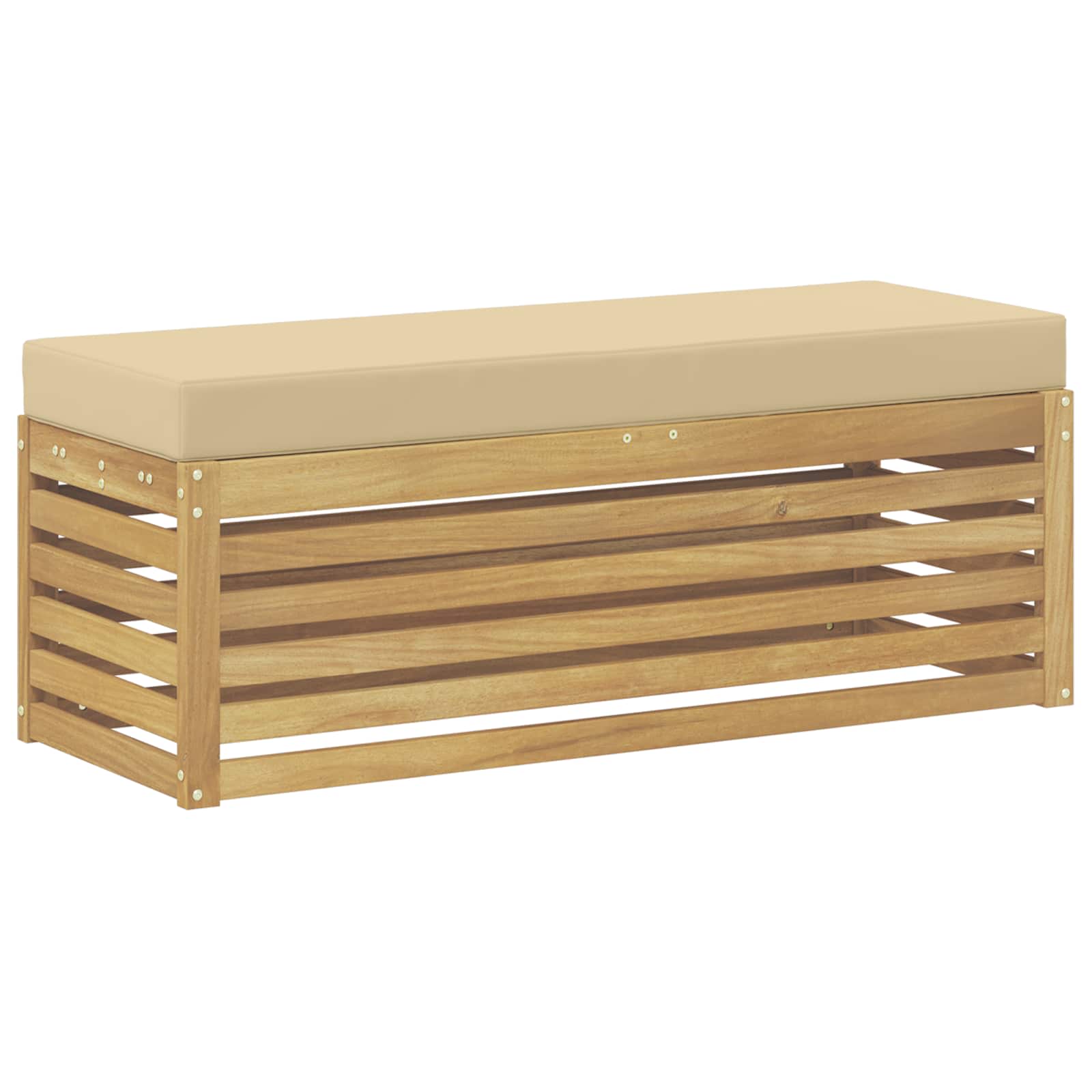 Panca da esterno con cuscino Bianco 115 x 43 x 45 cm | homemem39