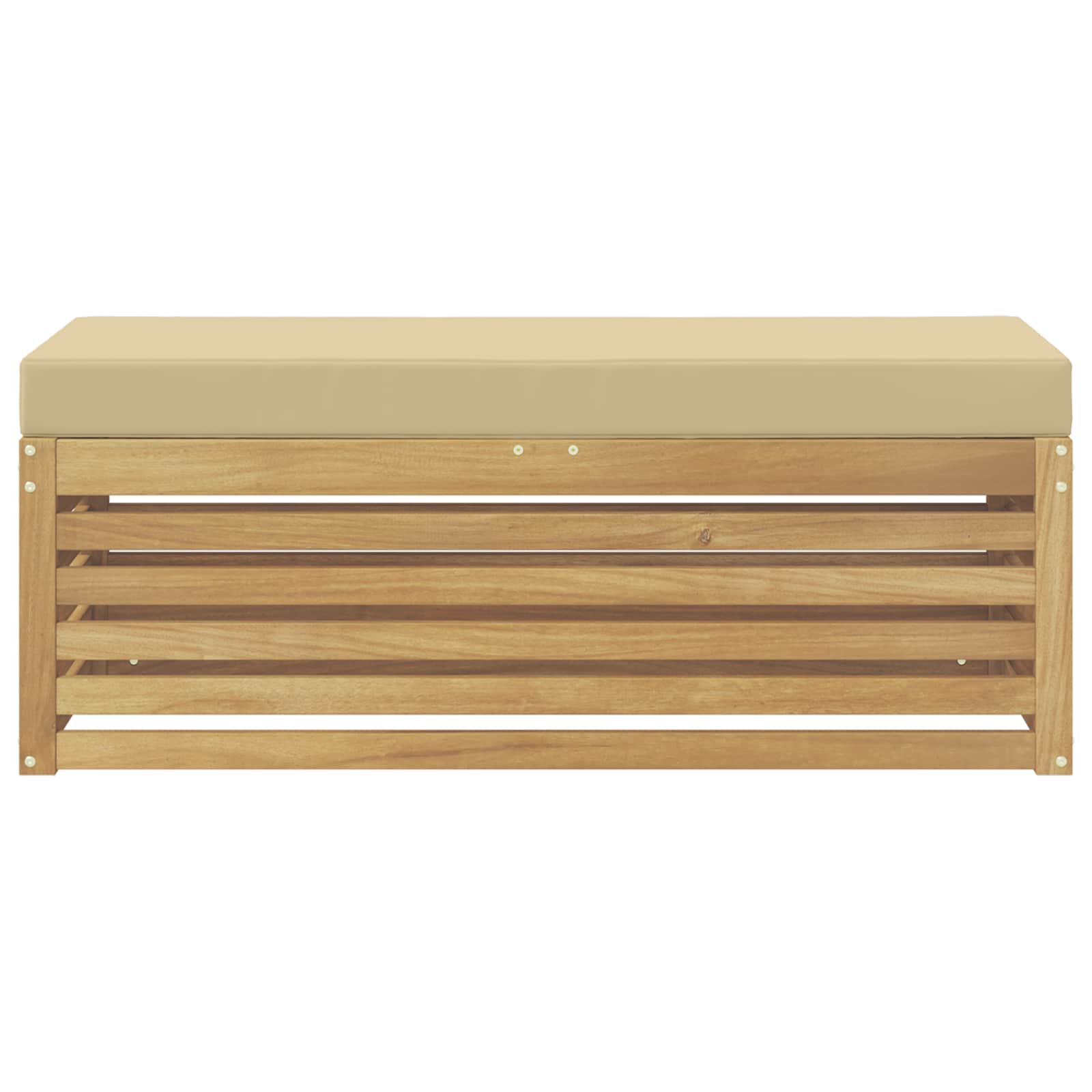 Panca da esterno con cuscino Bianco 115 x 43 x 45 cm | homemem39