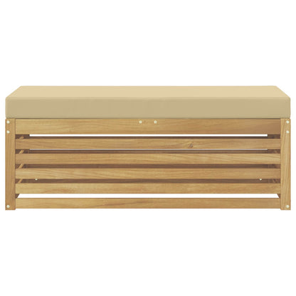 Panca da esterno con cuscino Bianco 115 x 43 x 45 cm | homemem39