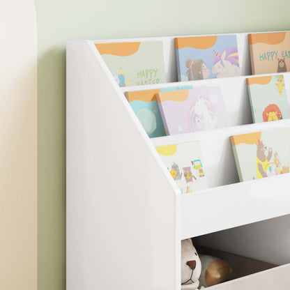 Libreria per Bambini Bianco Lucido 72,5 x 29,5 x 69 cm