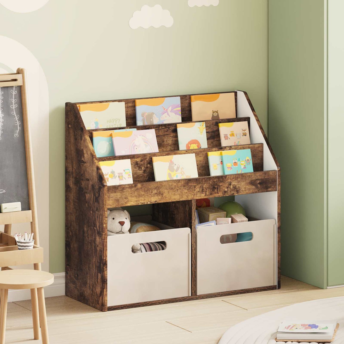 Libreria per Bambini Rovere fumé 72,5 x 29,5 x 69 cm