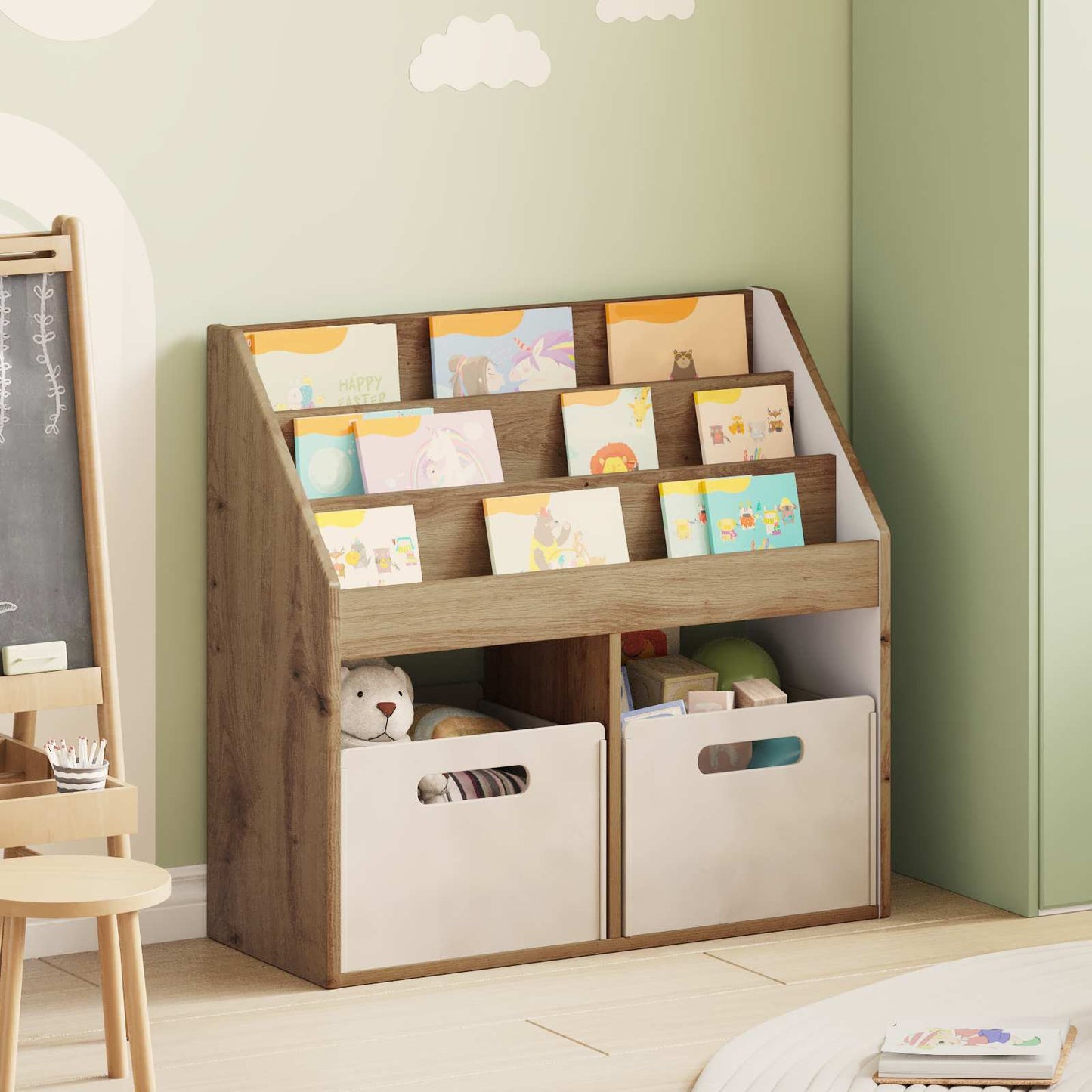 Libreria per Bambini Rovere artigianale 72,5 x 29,5 x 69 cm