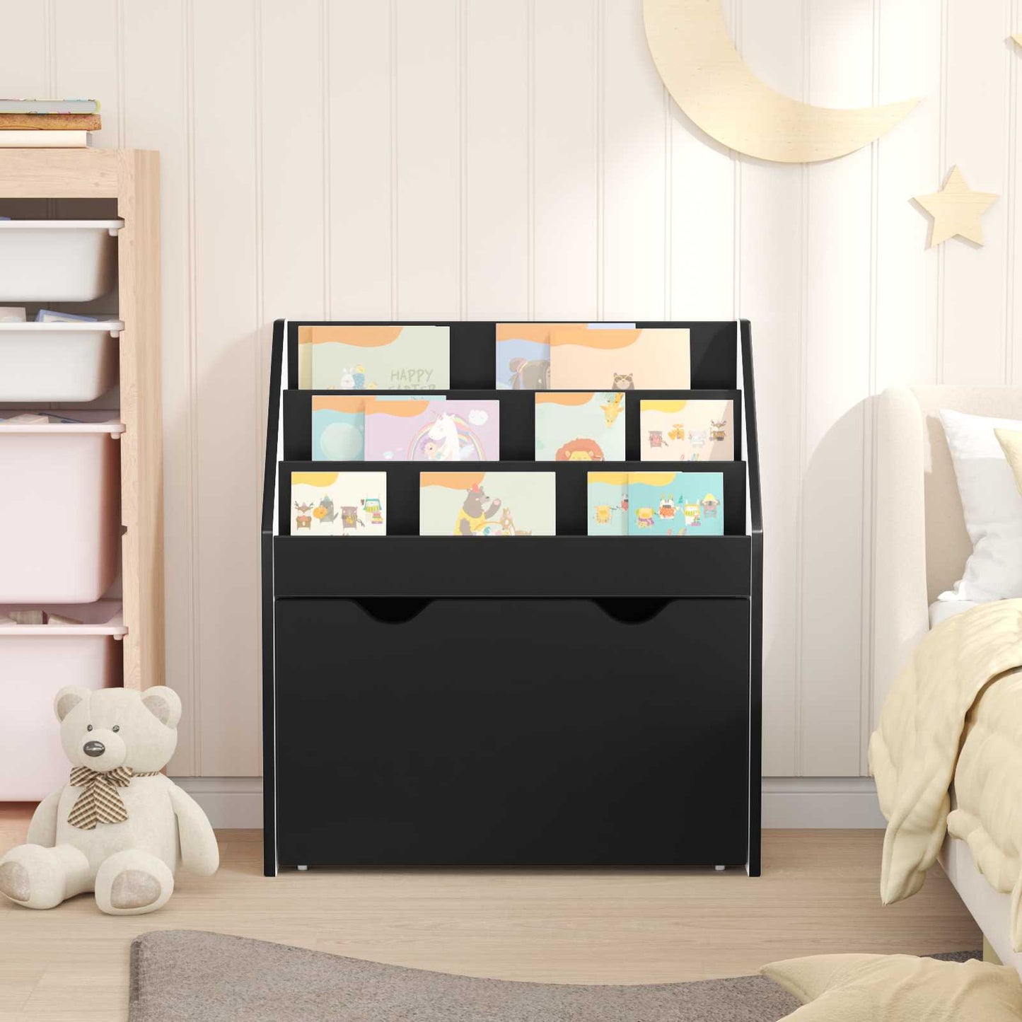 Libreria per Bambini Nero 60 x 29,5 x 69 cm Legno multistrato