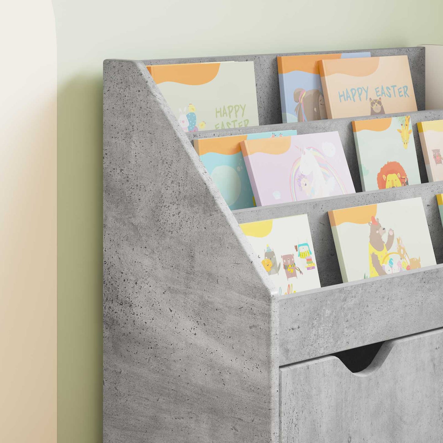 Libreria per Bambini Grigio cemento 60 x 29,5 x 69 cm