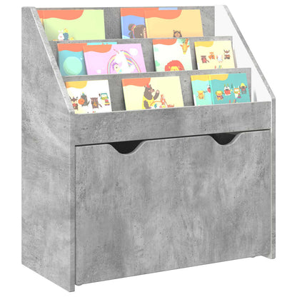 Libreria per Bambini Grigio cemento 60 x 29,5 x 69 cm