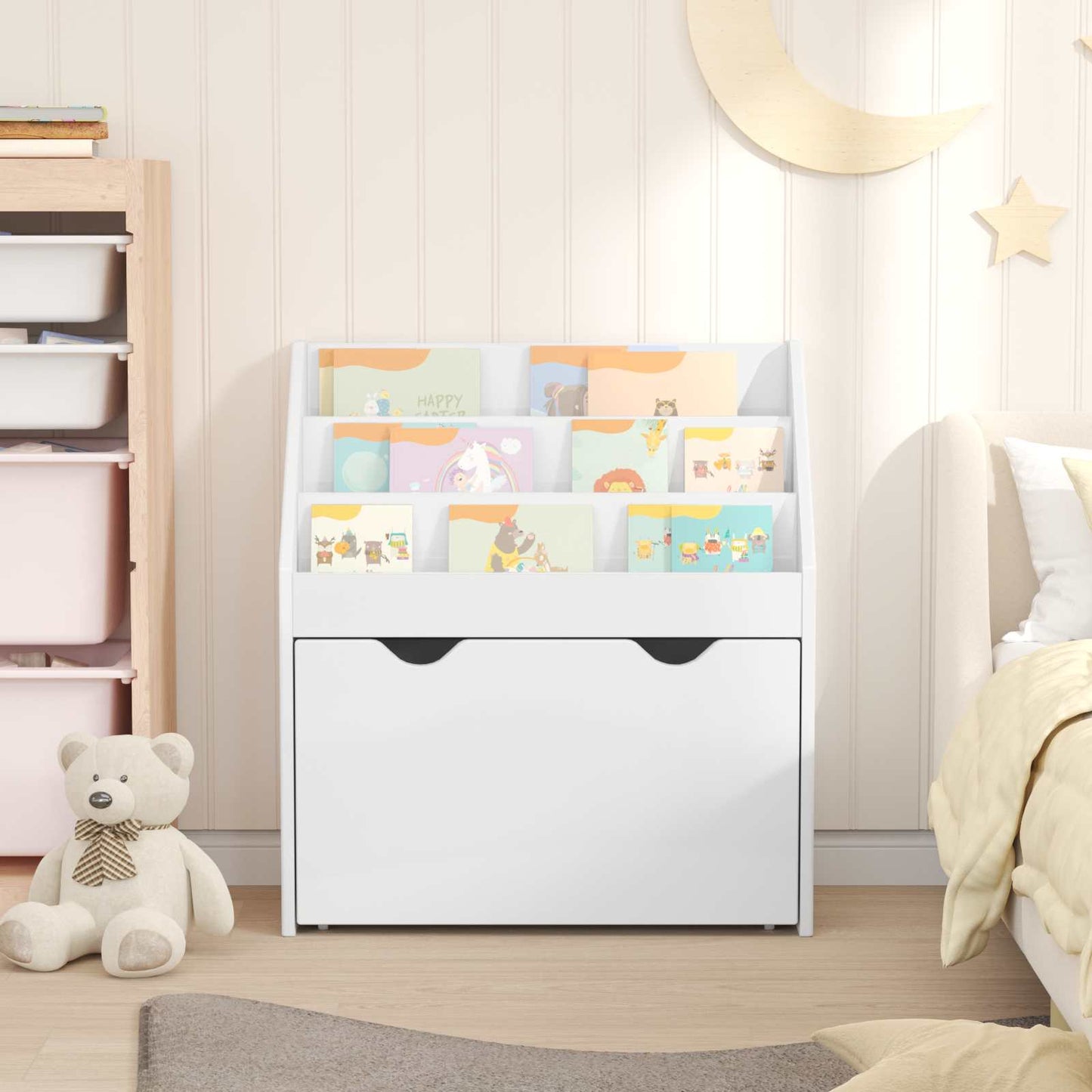 Libreria per Bambini Bianco Lucido 60 x 29,5 x 69 cm