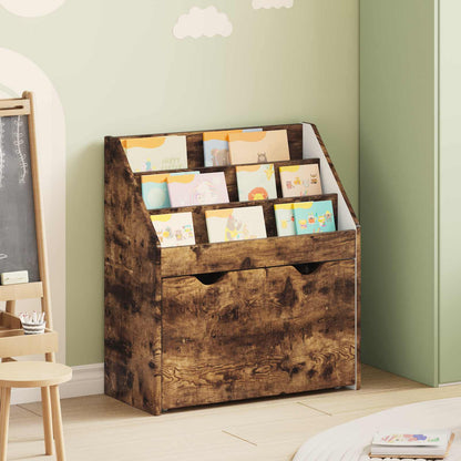 Libreria per Bambini con cassetto Rovere fumé 60 x 29,5 x 69 cm