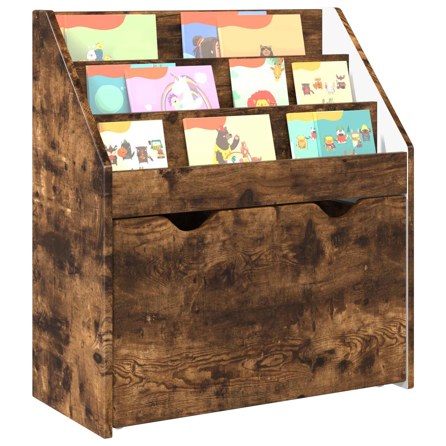 Libreria per Bambini con cassetto Rovere fumé 60 x 29,5 x 69 cm