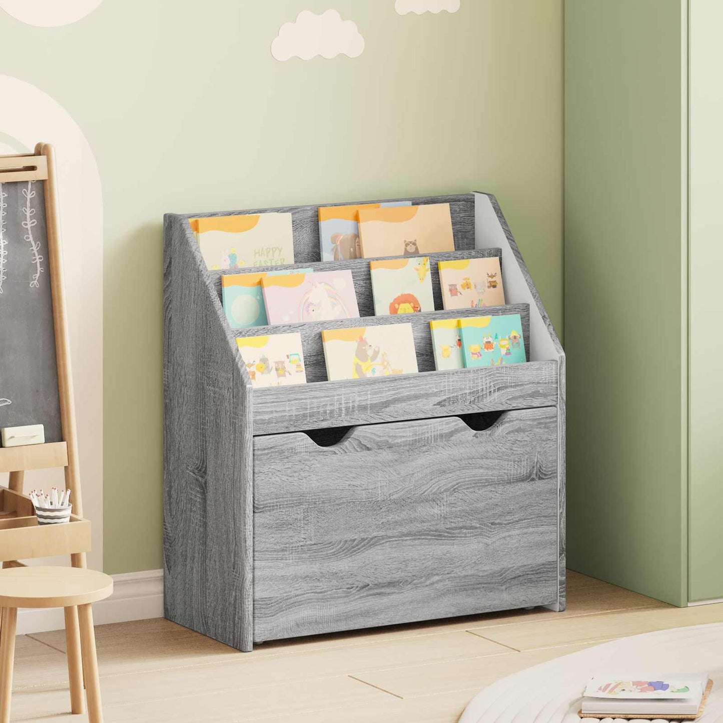 Libreria per Bambini Grigio Sonoma 60 x 29,5 x 69 cm