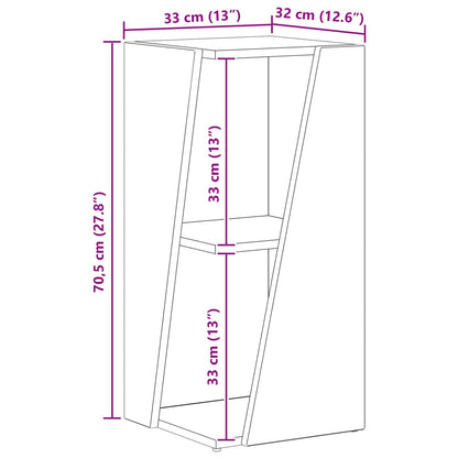 Mensola laterale Bianco 33 x 32 x 70,5 cm Legno multistrato | homemem39