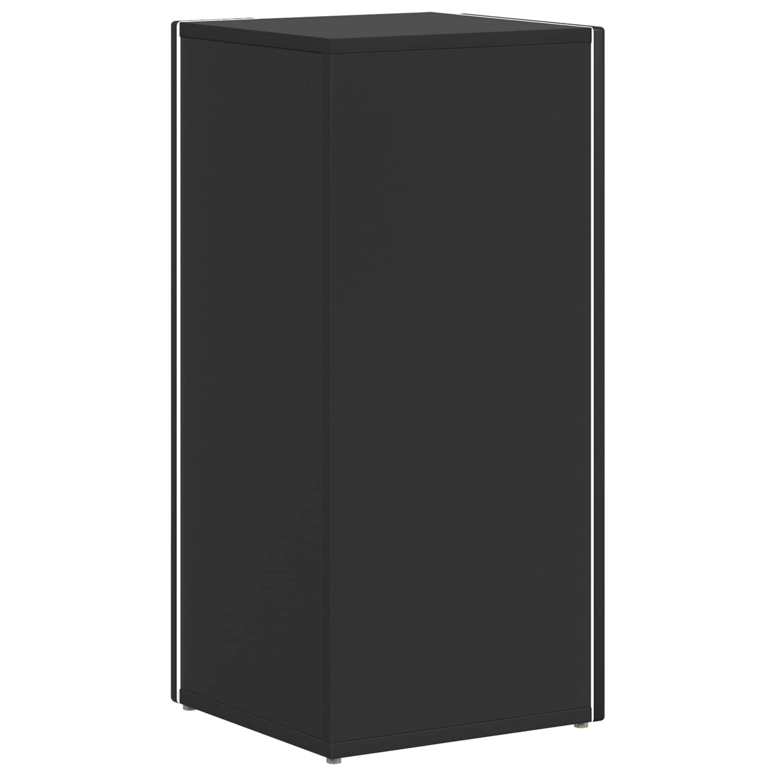Mensola laterale Nero 33 x 32 x 70,5 cm Legno multistrato | homemem39