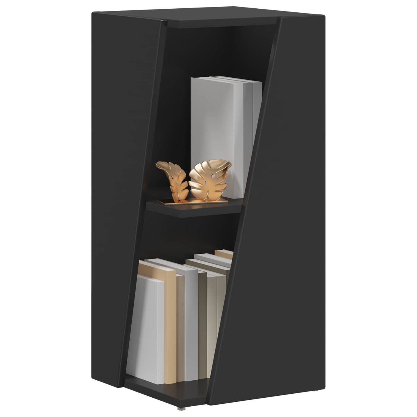 Mensola laterale Nero 33 x 32 x 70,5 cm Legno multistrato | homemem39