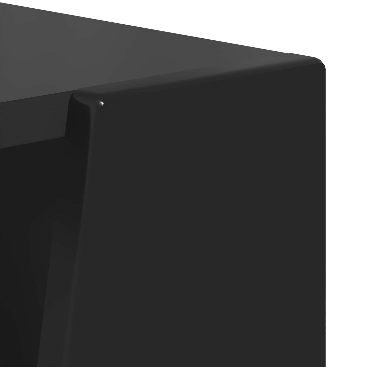 Mensola laterale Nero 33 x 32 x 100,5 cm Legno multistrato