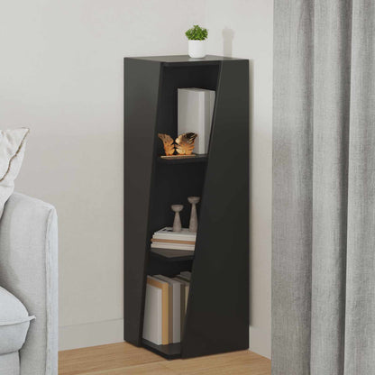 Mensola laterale Nero 33 x 32 x 100,5 cm Legno multistrato