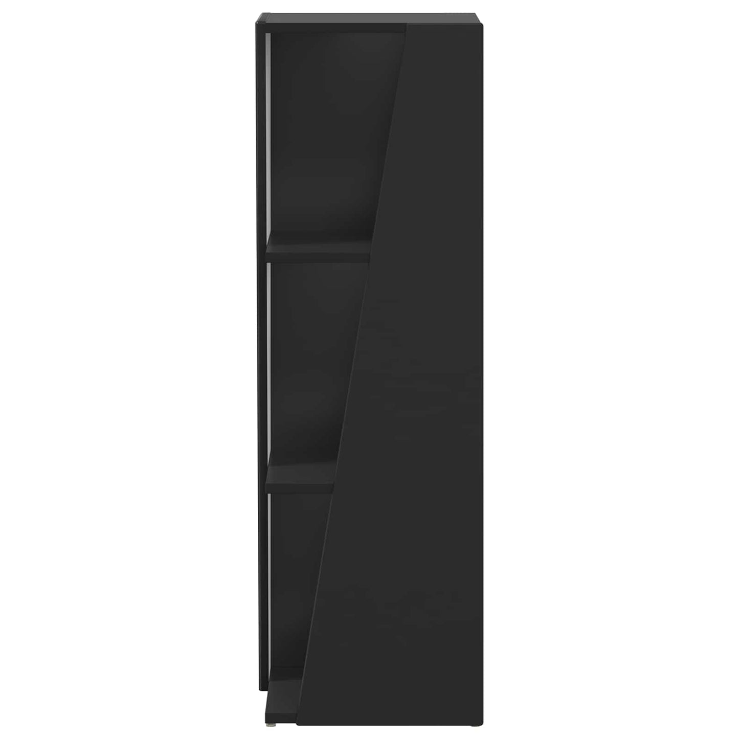 Mensola laterale Nero 33 x 32 x 100,5 cm Legno multistrato | homemem39