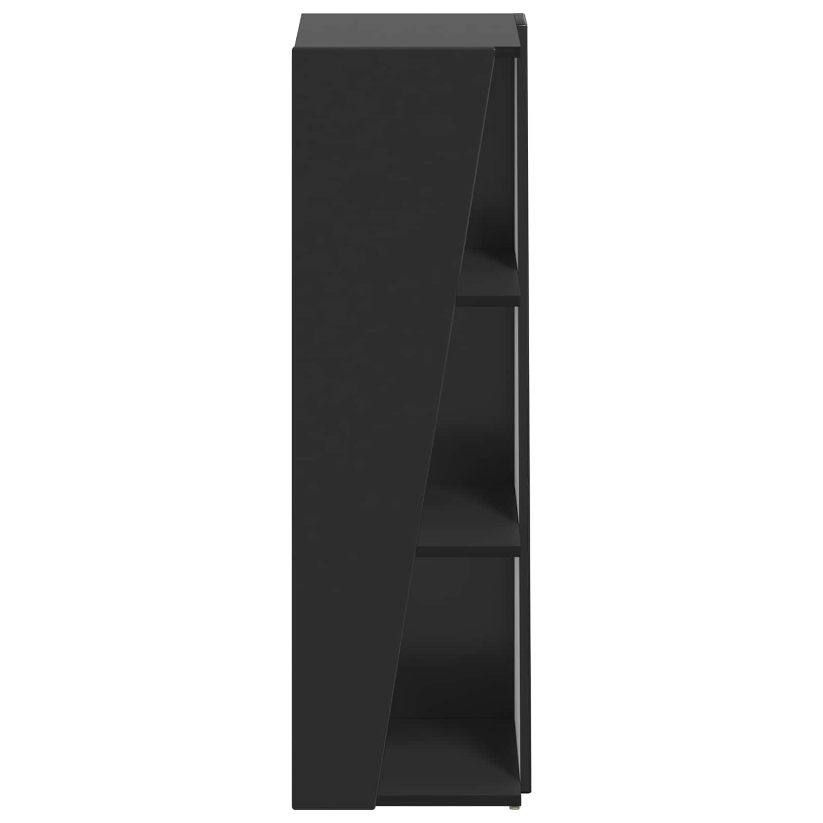 Mensola laterale Nero 33 x 32 x 100,5 cm Legno multistrato | homemem39