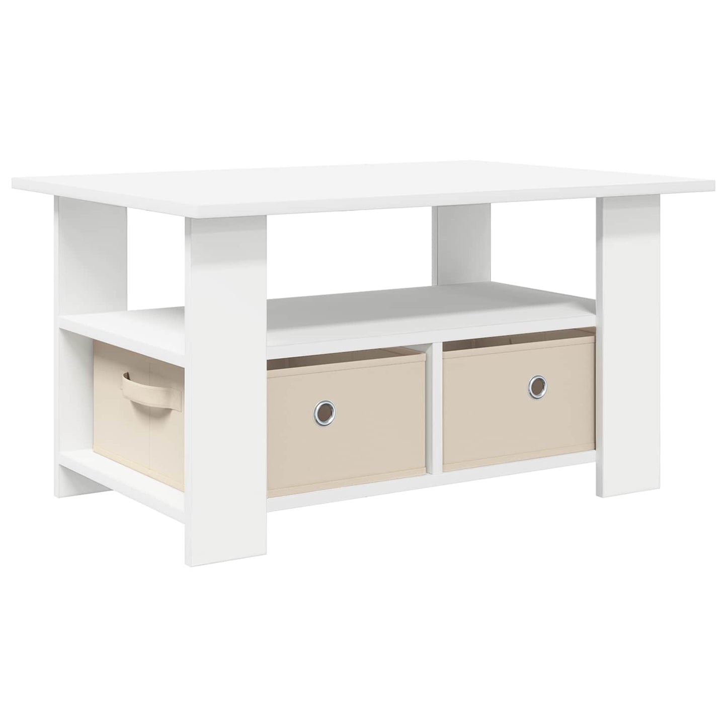 Tavolino da salotto Bianco 77 x 55 x 42 cm Legno multistrato | homemem39