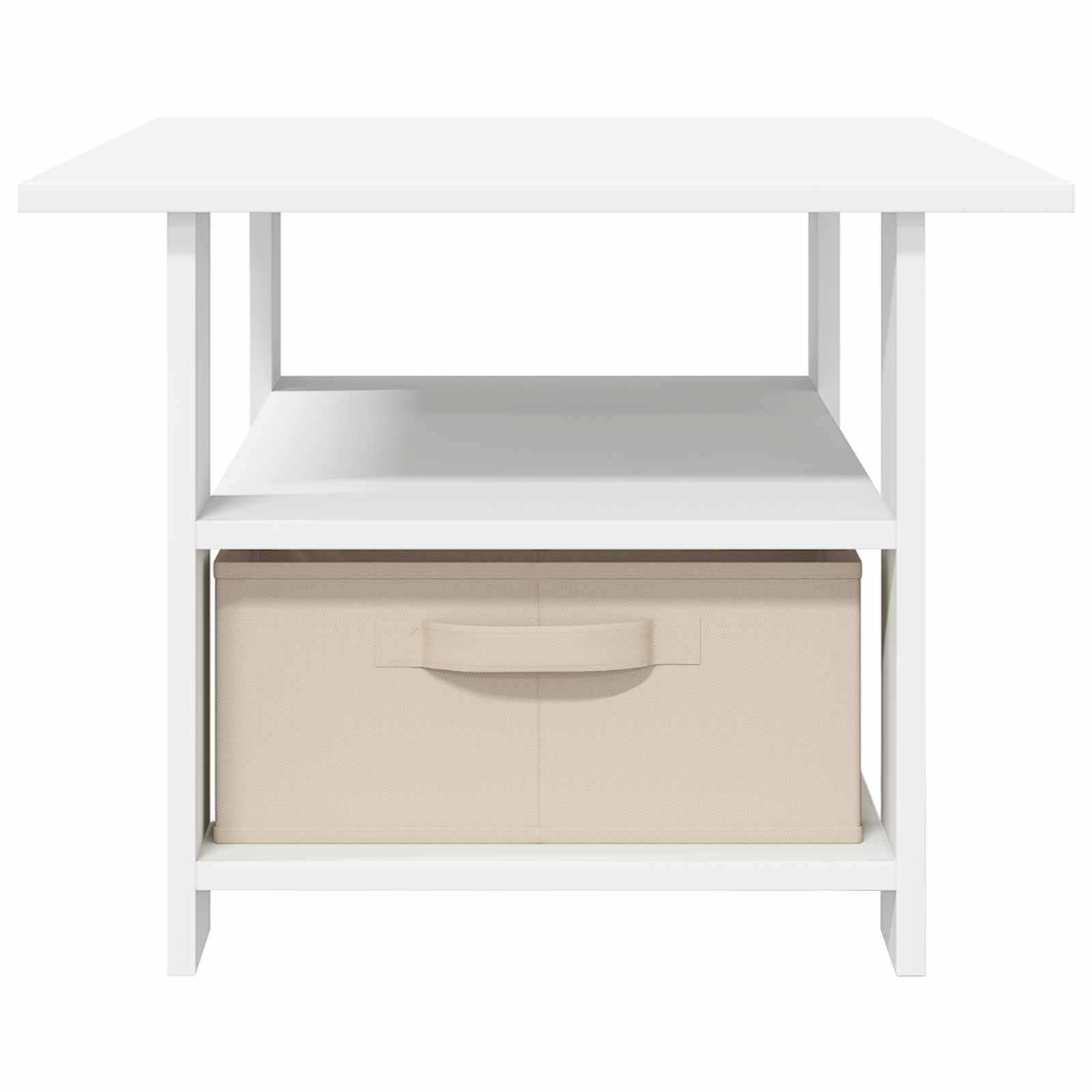 Tavolino da salotto Bianco 77 x 55 x 42 cm Legno multistrato | homemem39