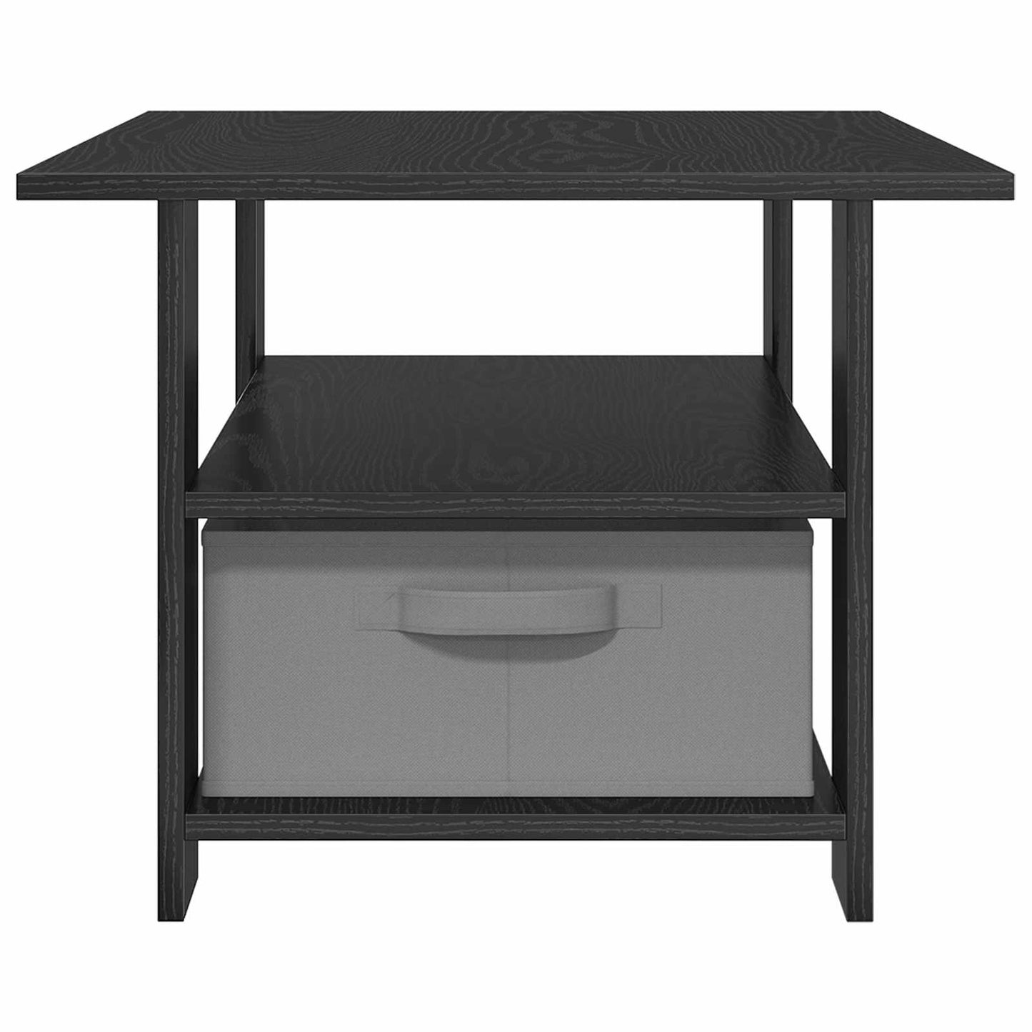Tavolino da salotto con cassetto Rovere Nero 77 x 55 x 42 cm | homemem39