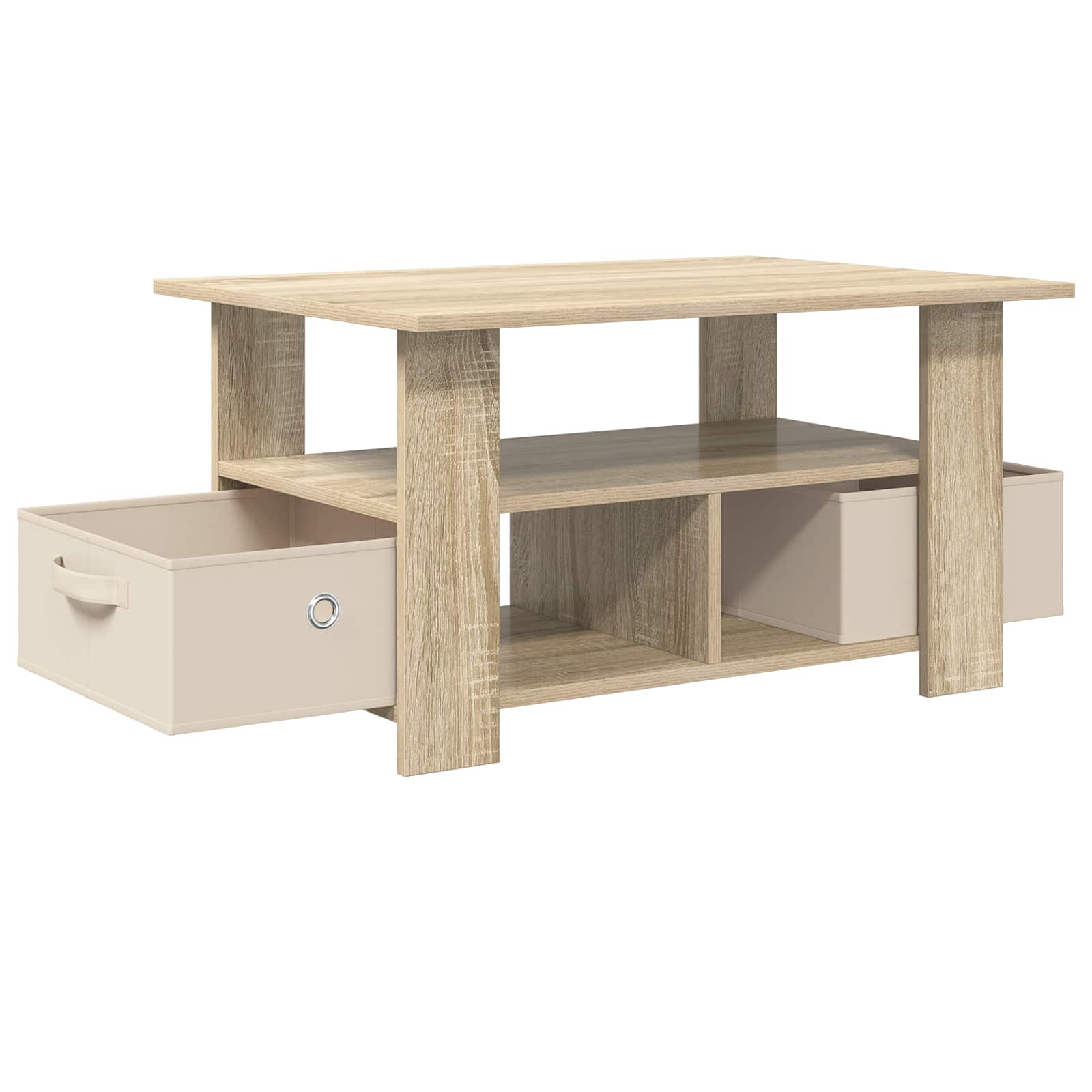 Tavolino da salotto con cassetto Rovere Sonoma 77 x 55 x 42 cm | homemem39